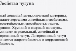 Структура и свойства чугуна
