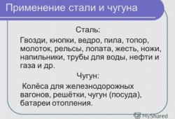 Область применения чугуна