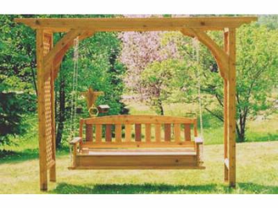 Деревянные садовые качели Деревянные садовые качели