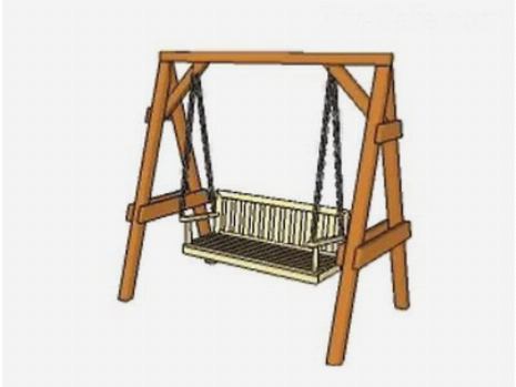 Простые детские садовые качели Простые детские садовые качели