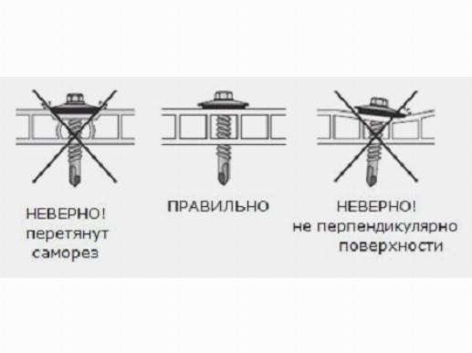 Правильное крепление профнастила Правильное крепление профнастила