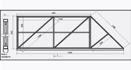 Рама откатывающихся ворот