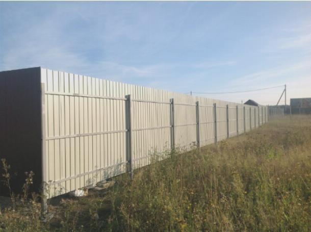 Забор из оцинкованного профнастила Забор из оцинкованного профнастила